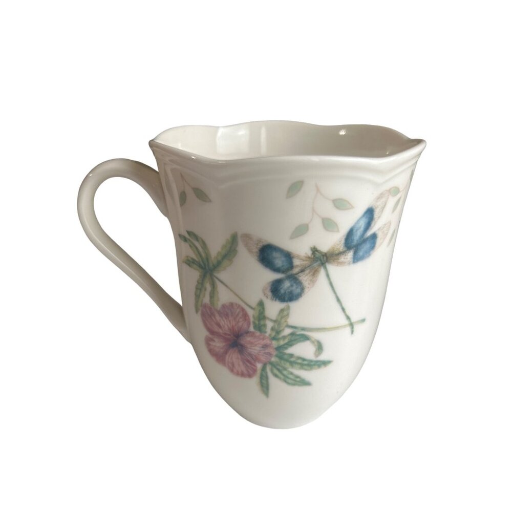 Lenox Butterfly Meadow Mugs Set of 2 12 Oz Fine Porcelain Coffee Cups - Picture 4 of 10